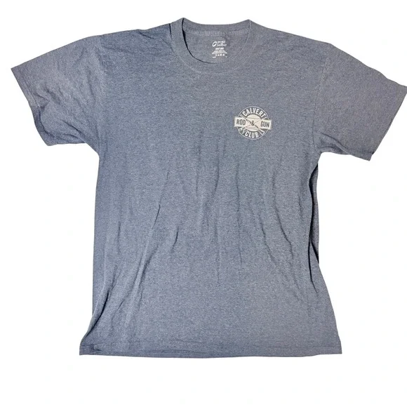Calvert rod & gun club Mens Large T Shirt Gray Short Sleeve Graphic Tee - Picture 3 of 4